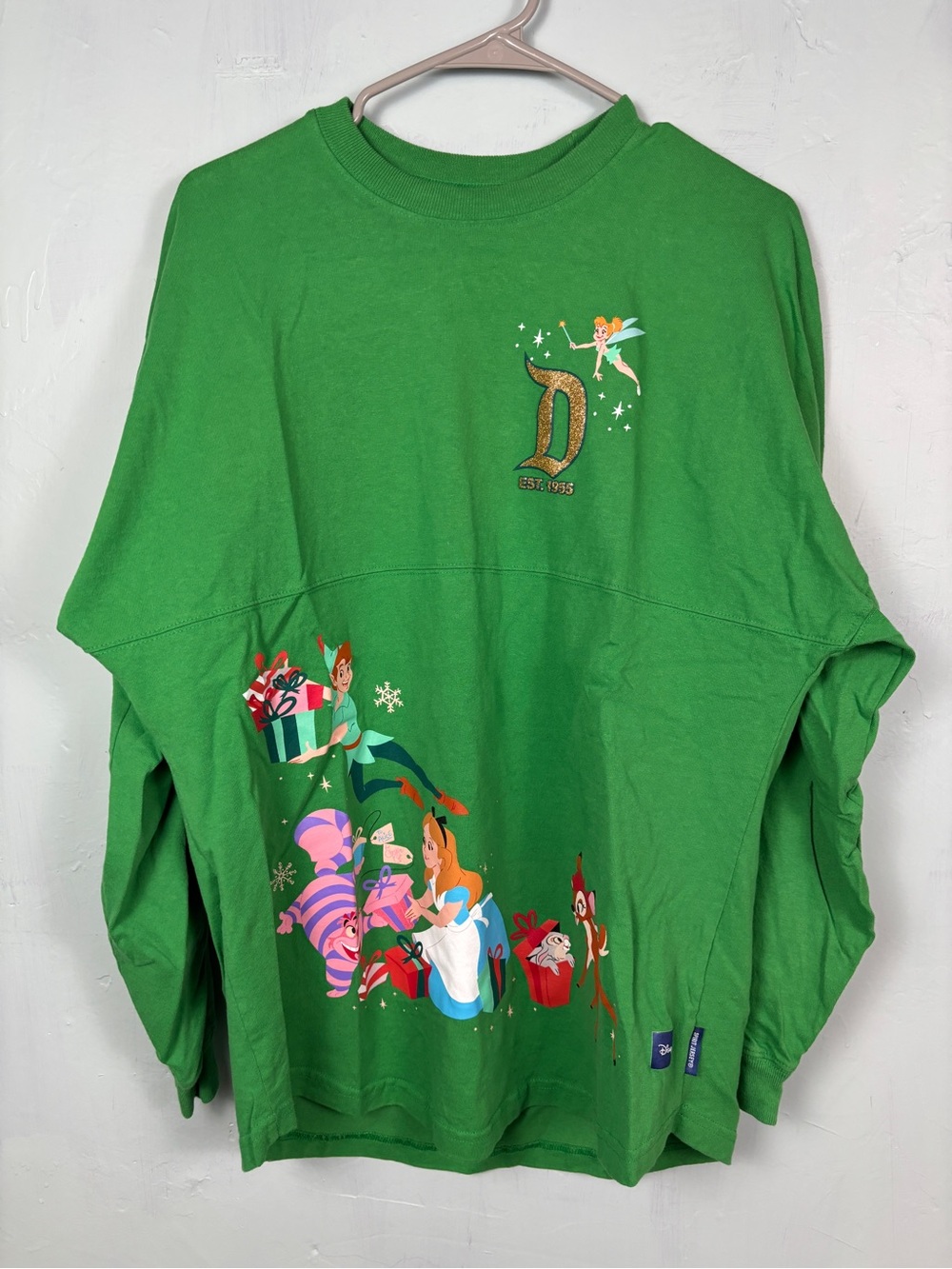 Disneyland Classics Christmas Holiday Spirit Jersey Green